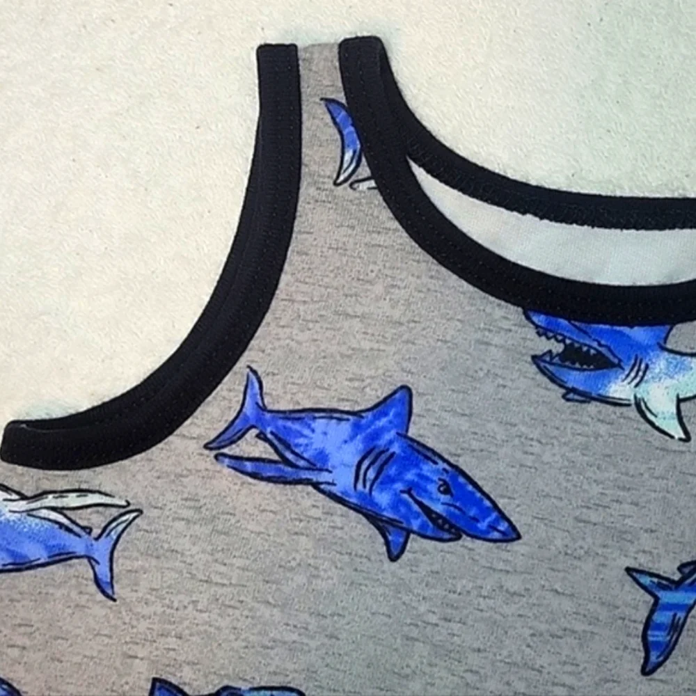NEW Garanimals 2-Piece Kids Sharks Matching Tank & Short Set